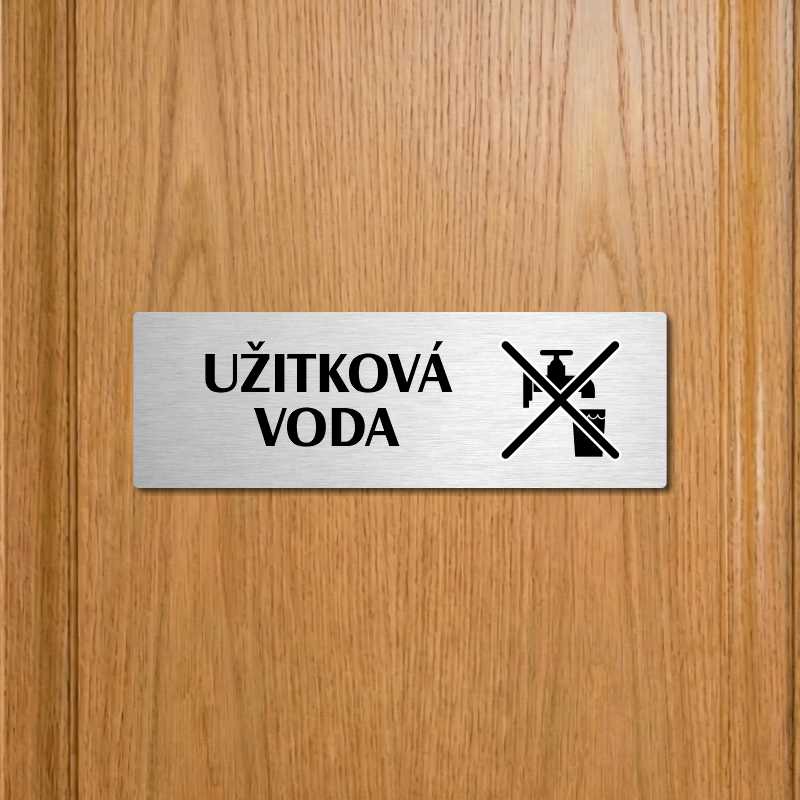 Užitková voda, 240x79mm, zlatá popiska 